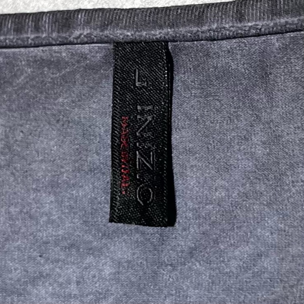 Inizio Gray Linen Sleeveless Shirt, Size Large - Picture 2 of 8